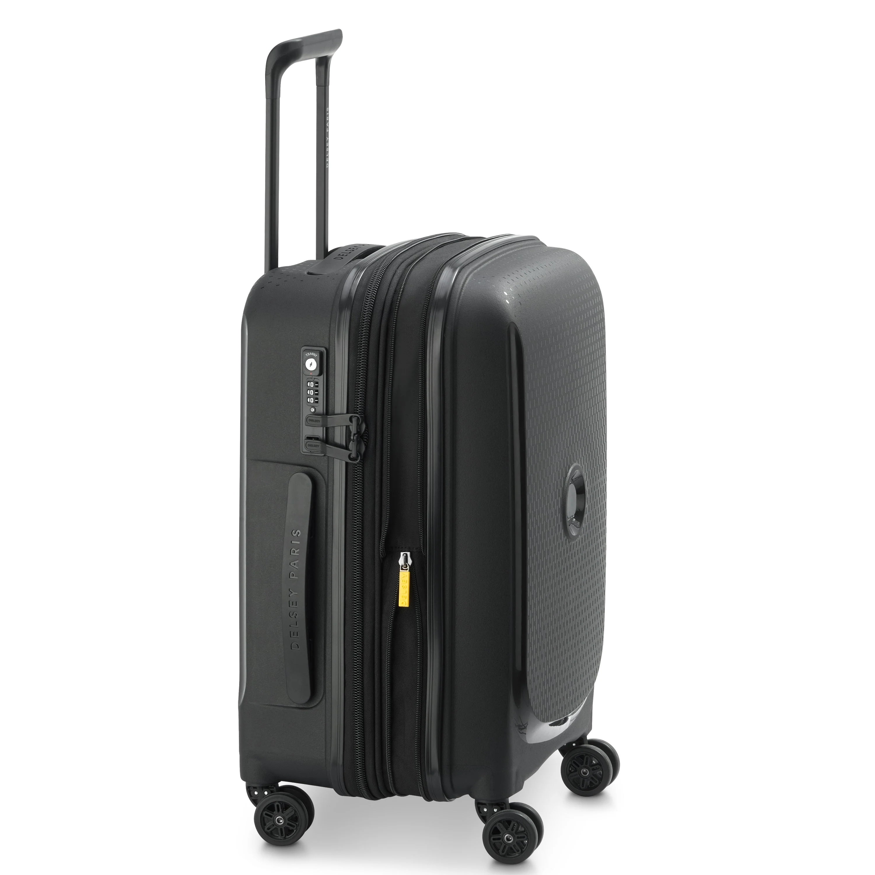 BELMONT PLUS | Kabine Koffer Erweiterbar 55 CM SCHWARZ