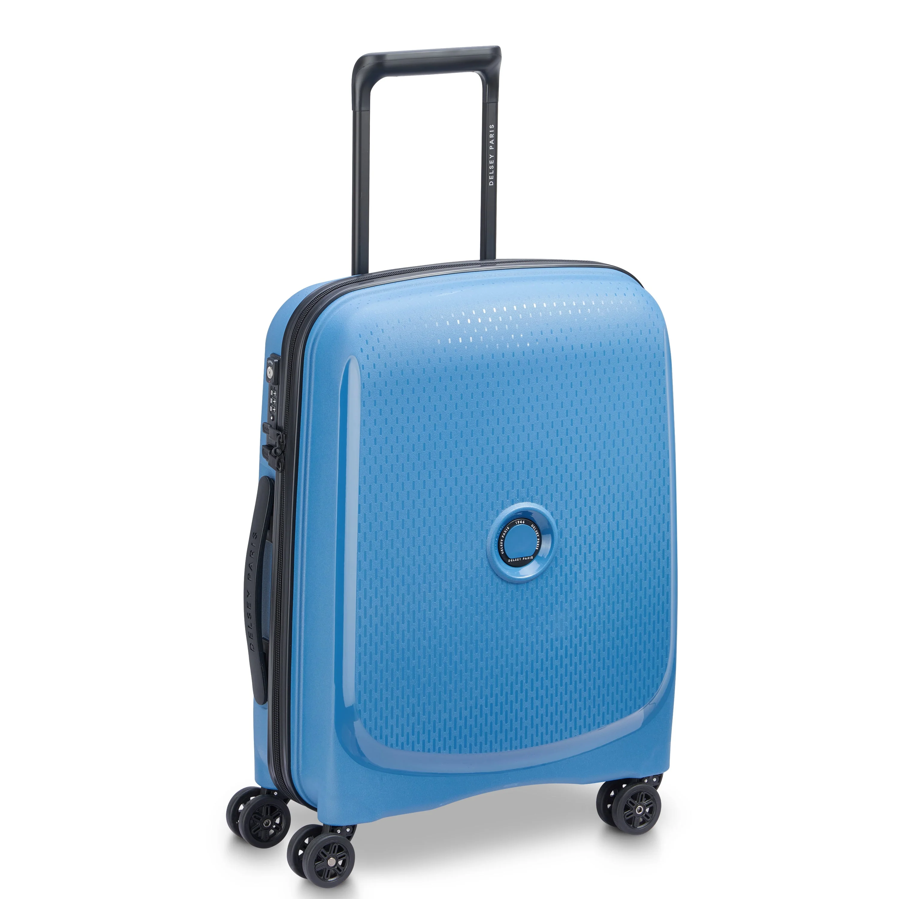 BELMONT PLUS | Kabine Slim Koffer 55 CM ZINK BLAU