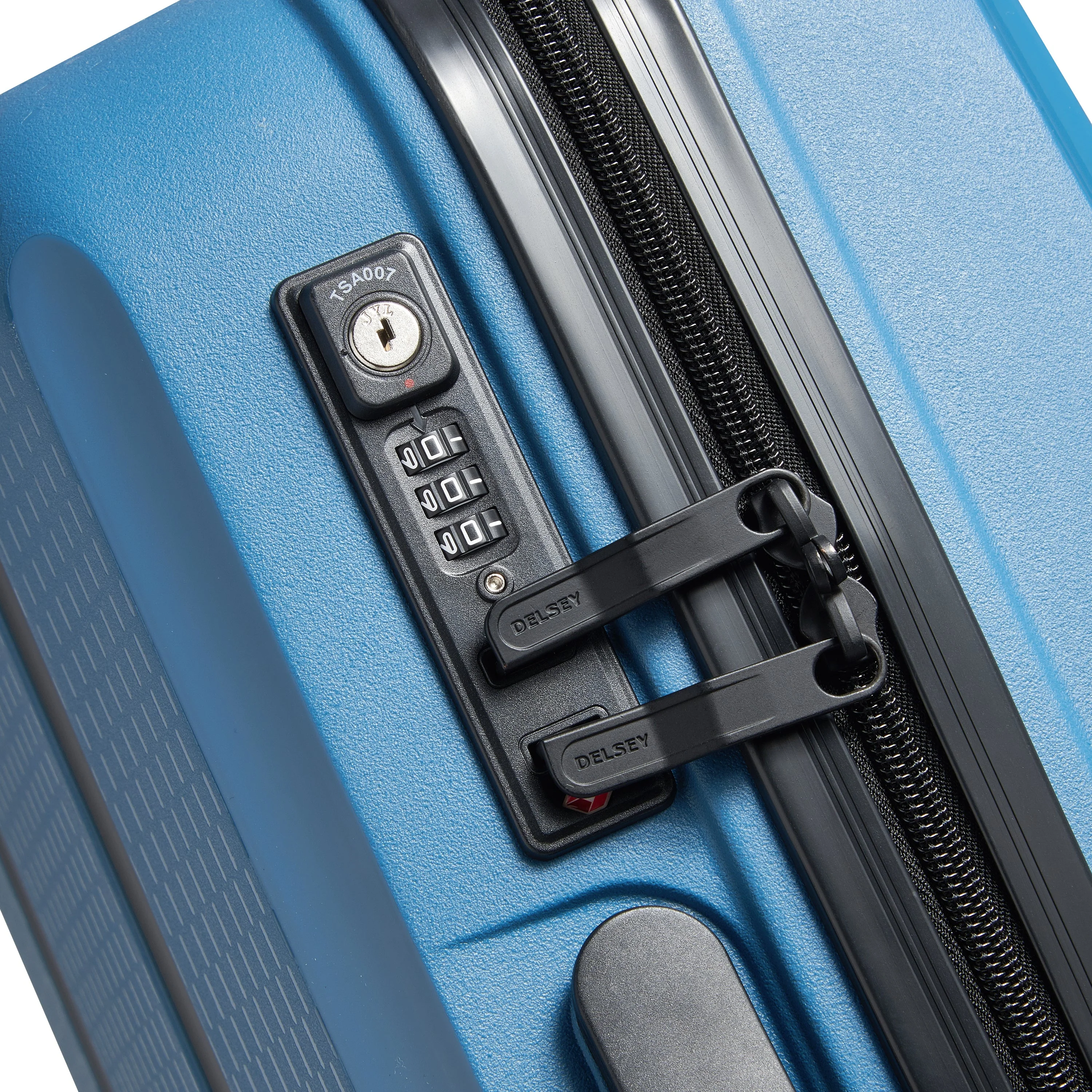 BELMONT PLUS | Kabine Slim Koffer 55 CM ZINK BLAU
