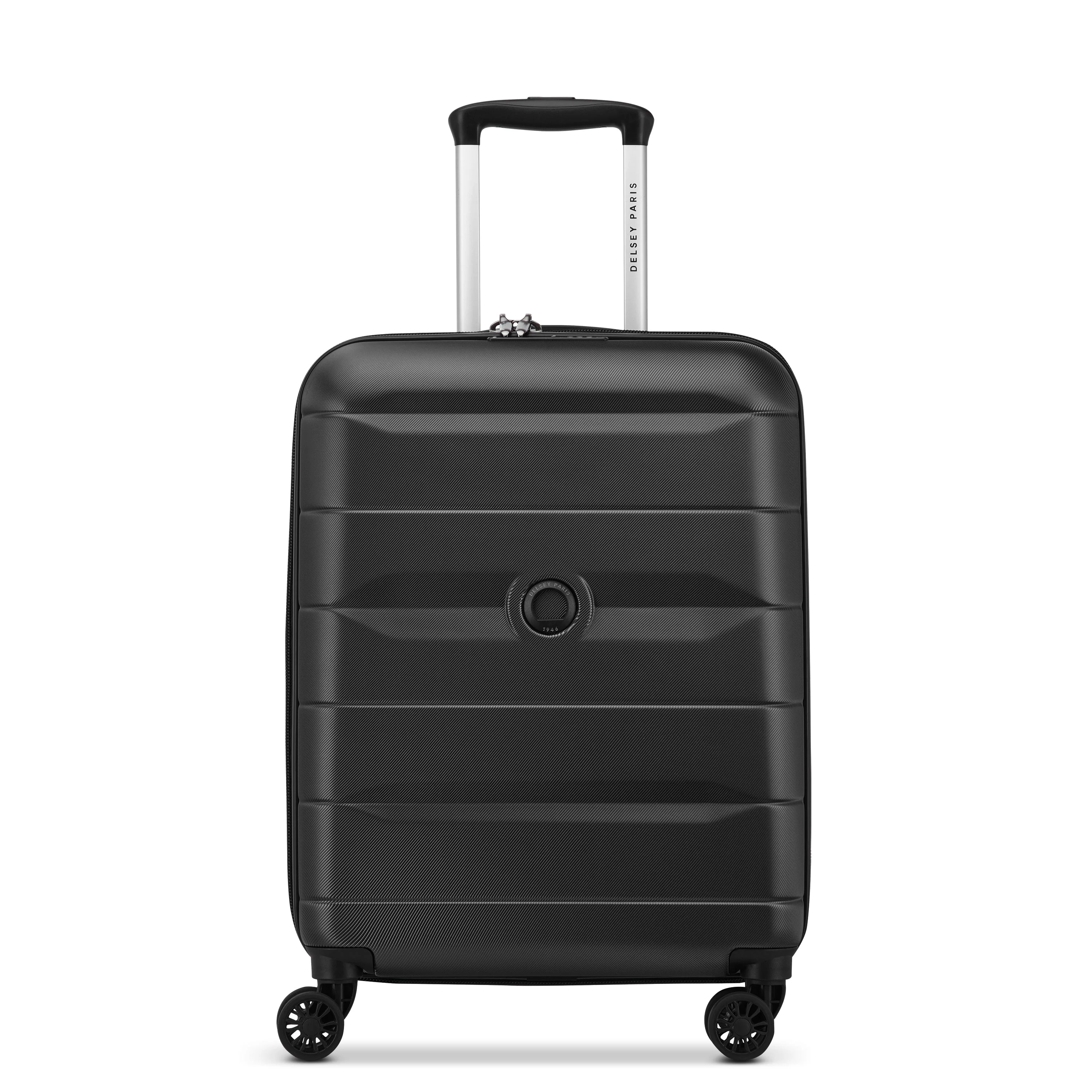 COMETE 4 | Kabine Slim Koffer Erweiterbar 55 CM SCHWARZ