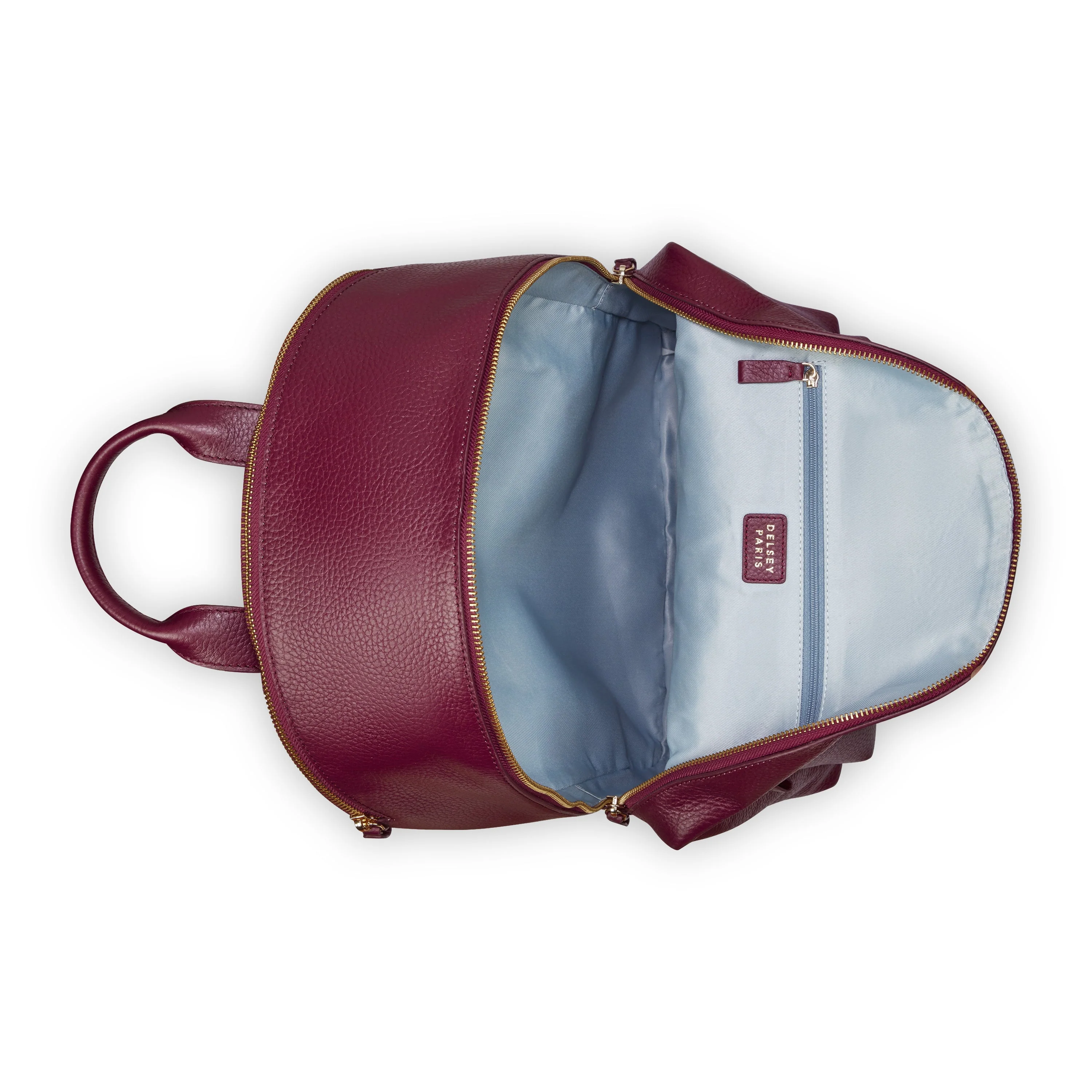 LE CUIR GRAINE | Rucksack mit 2 Fächern 23L BORDEAUX ROT