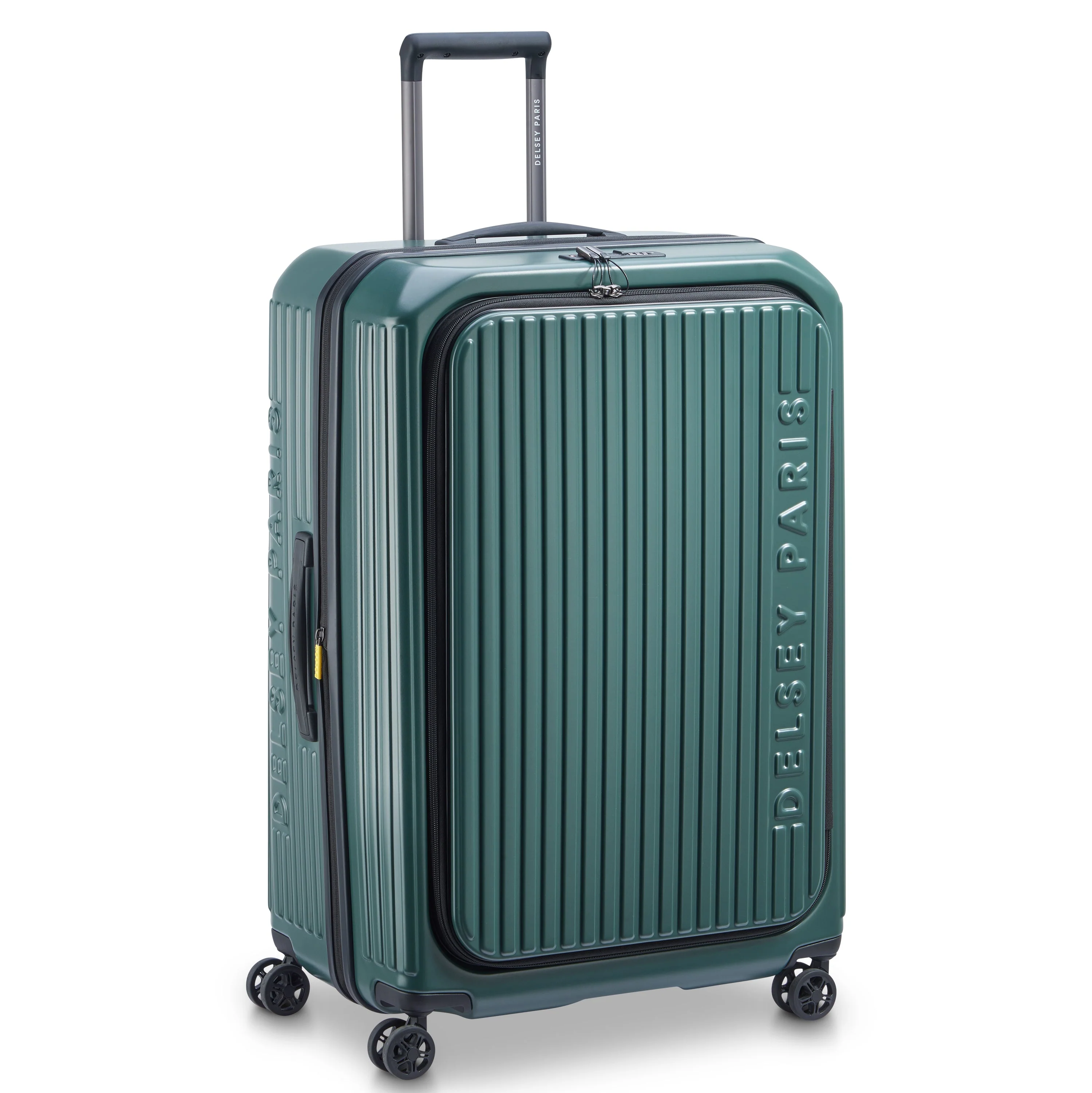 SECURITIME ZIP | Check-in Large Koffer Erweiterbar 75.5 CM TIEFES GRUEN