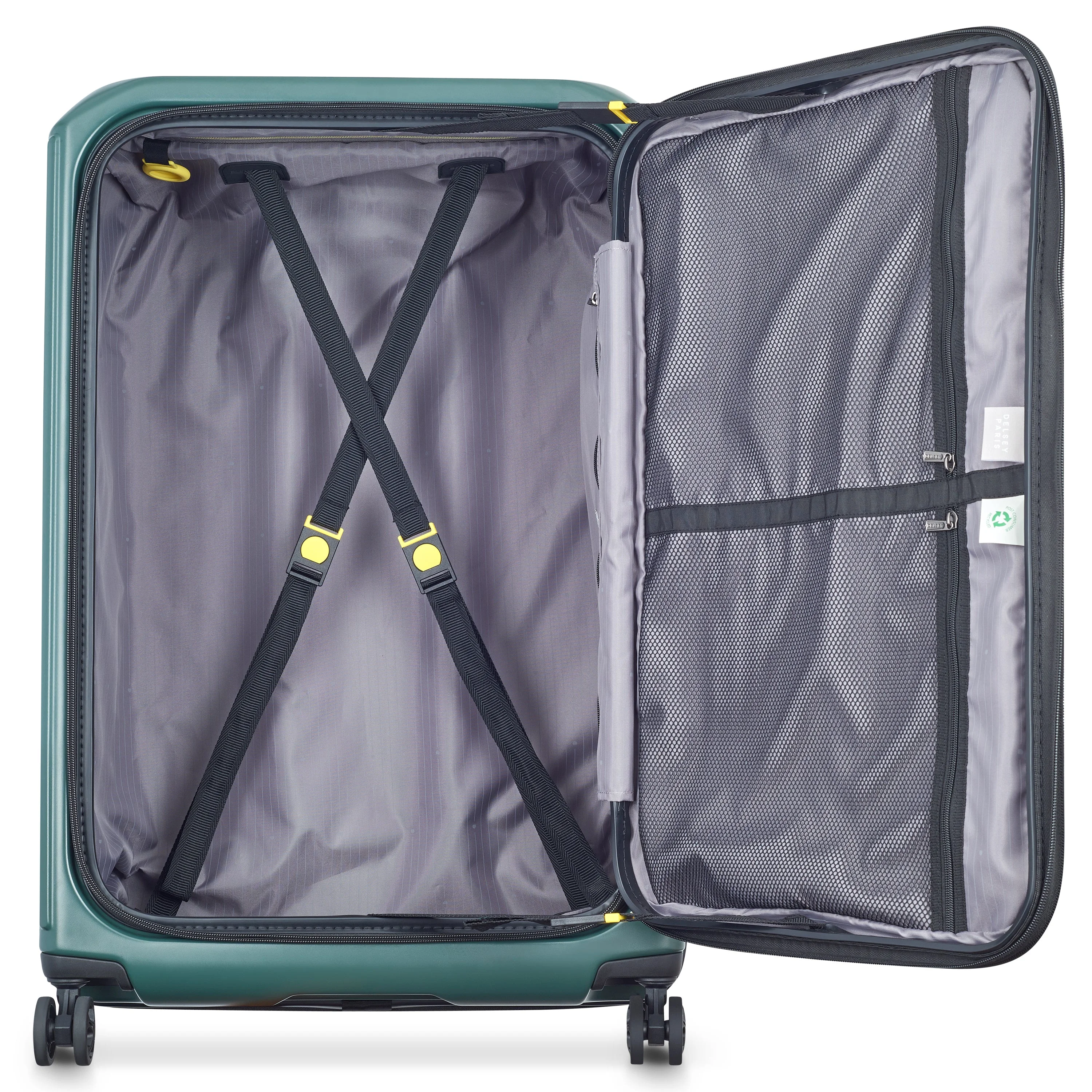 SECURITIME ZIP | Check-in Large Koffer Erweiterbar 75.5 CM TIEFES GRUEN
