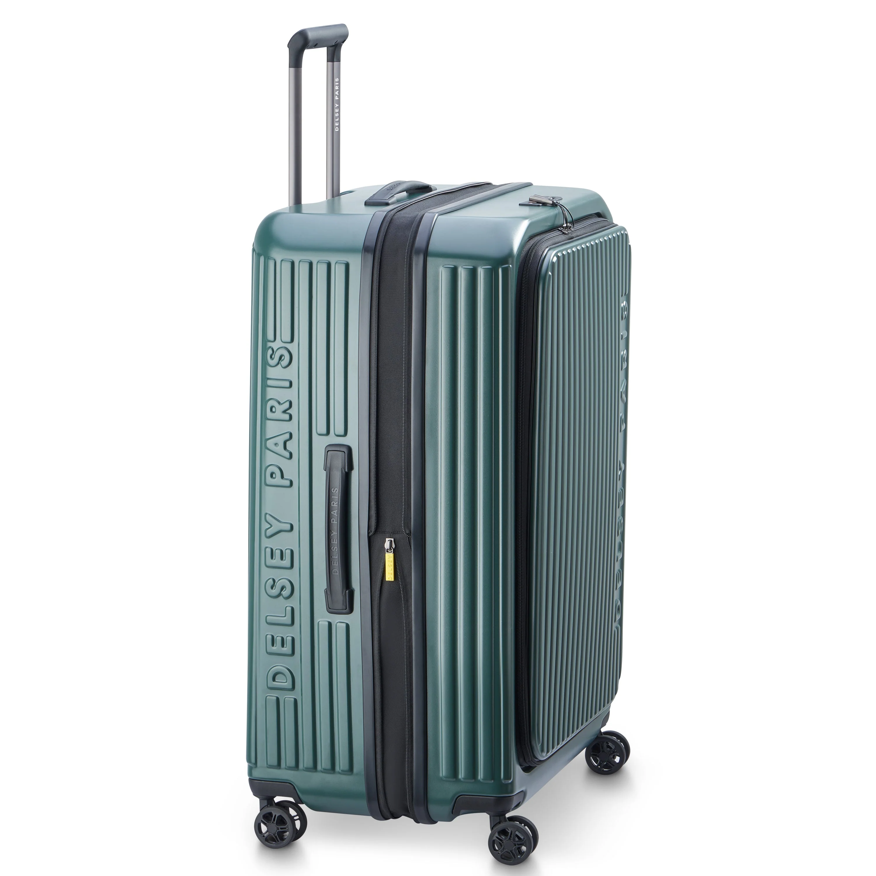 SECURITIME ZIP | Check-in Large Koffer Erweiterbar 75.5 CM TIEFES GRUEN