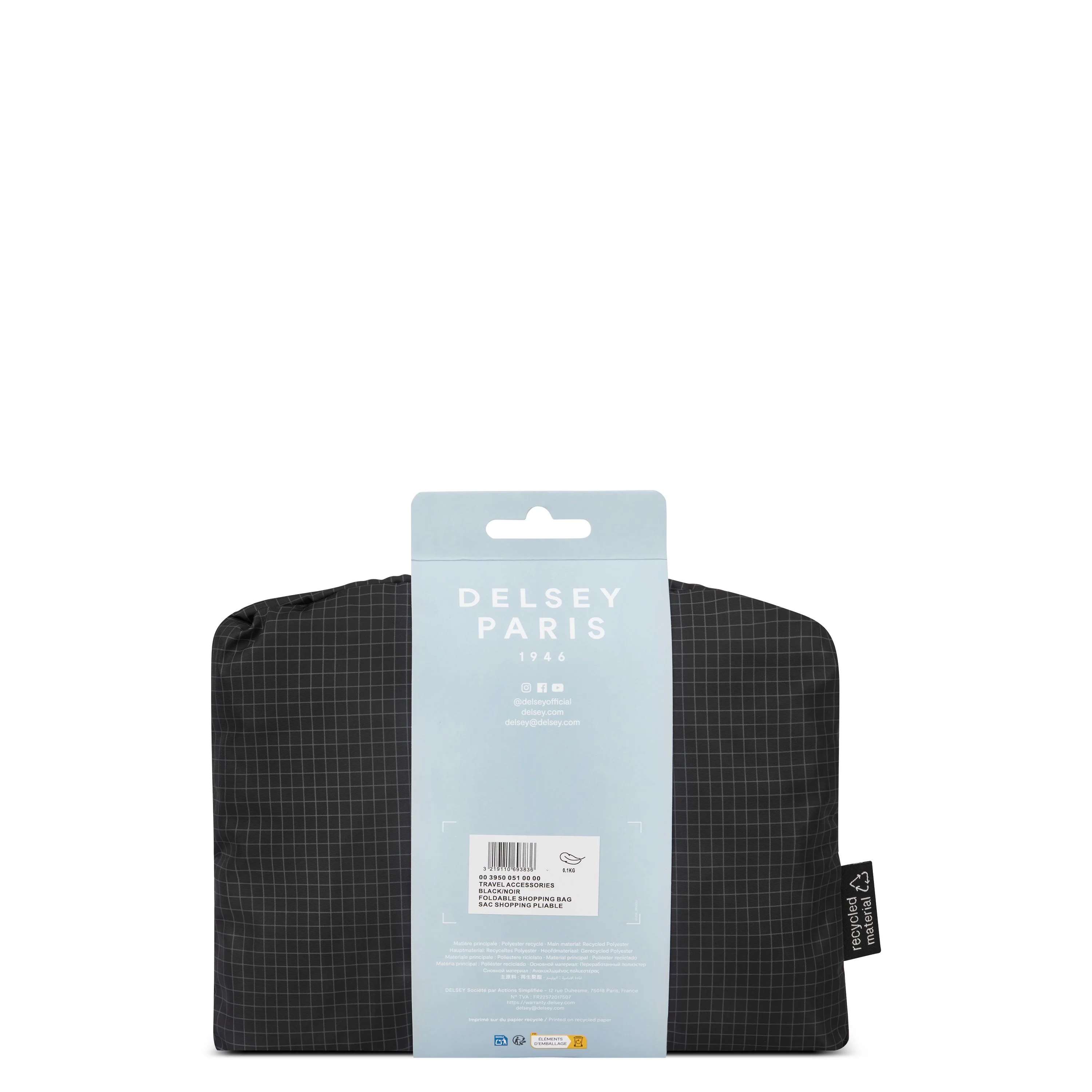 TRAVEL ACCESSORIES | Faltbare Reisetasche 44 CM SCHWARZ
