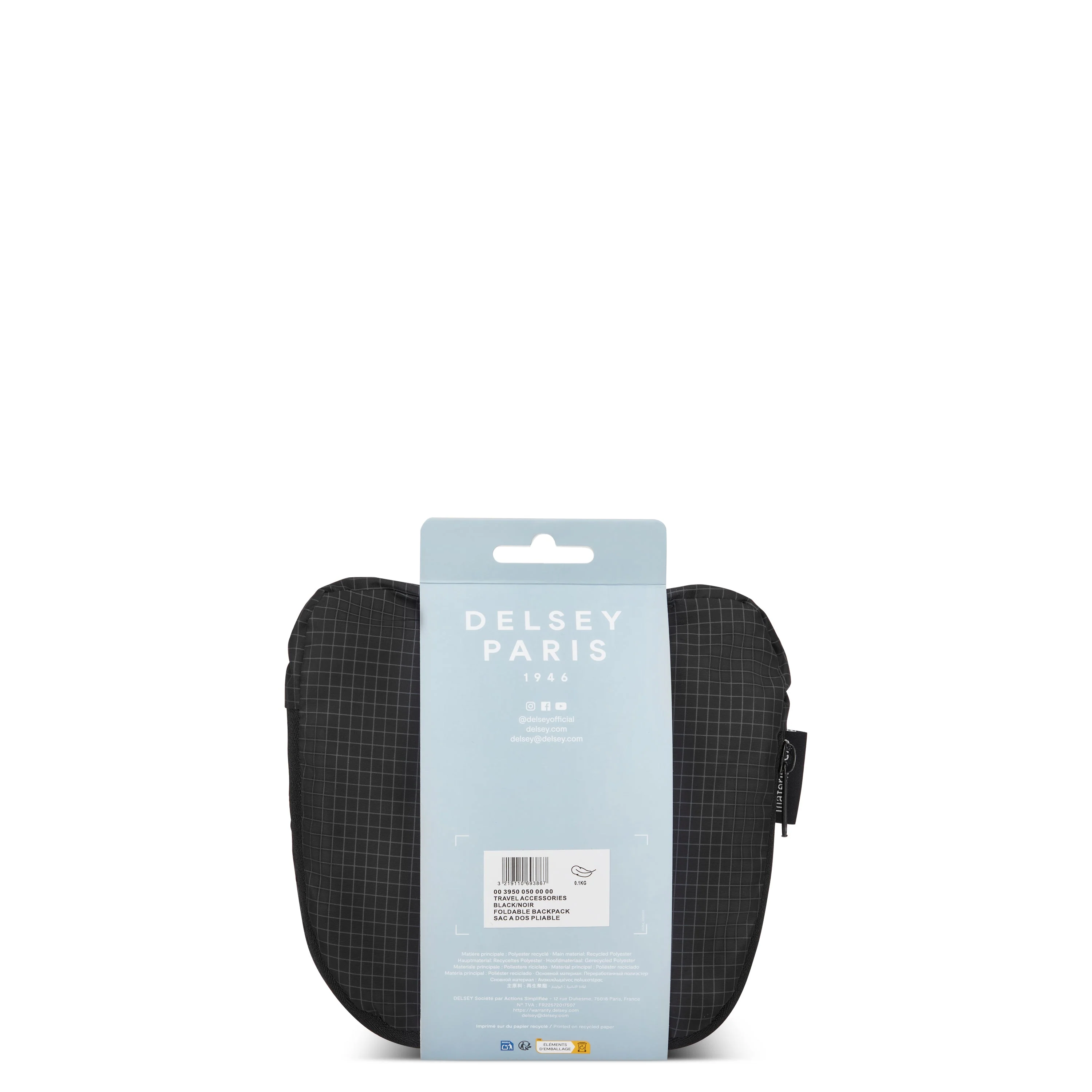 TRAVEL ACCESSORIES | Faltbarer Rucksack 17L SCHWARZ
